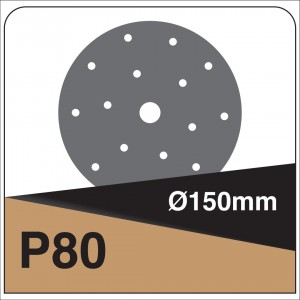 SANDING DISCS D150 P80 (UNIT)