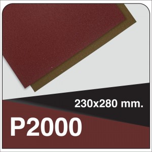 INDASA RHYNOWET WATERPROOF SANDING SHEET 230X280 P2000 (UNIT)