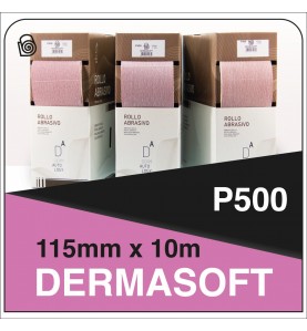 DS Color-DERMASOFT ROLLOS ABRASIVOS-DERMAUTOLOGY ROLLO ABRASIVO DERMASOFT P500 115X10M