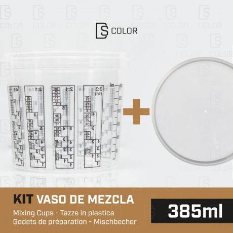 KIT MIXING CUPS 385ML + LID