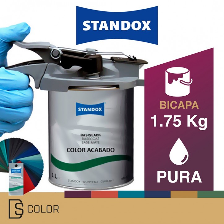 DS Color-PINTURA BICAPA DISOLVENTE-STANDOX COLOR ACABADO BICAPA DISOLVENTE 1.75 KG - PURA