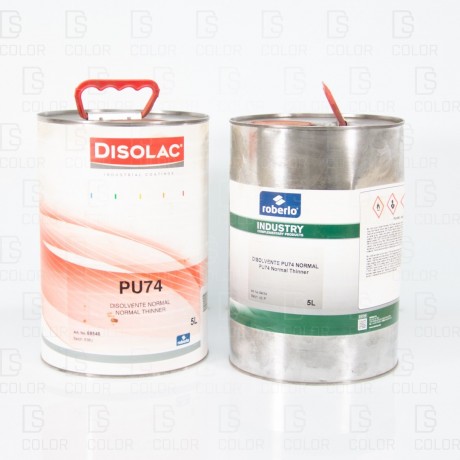 DS Color-PINTURA MONOCAPA INDUSTRIAL 2:1-ROBERLO DISOLAC DISOLVENTE PU74 STD 5L//OUTLET