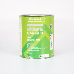 DS Color-AUTOCOAT BT 351-SIKKENS B316 MIXING BLACK BT 351 TOPCOAT 3,75L.
