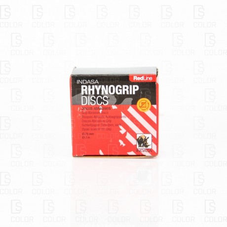 DS Color-DISCOS ABRASIVO-INDASA RHYNOGRIP RED LINE D75 P180 (50u.)