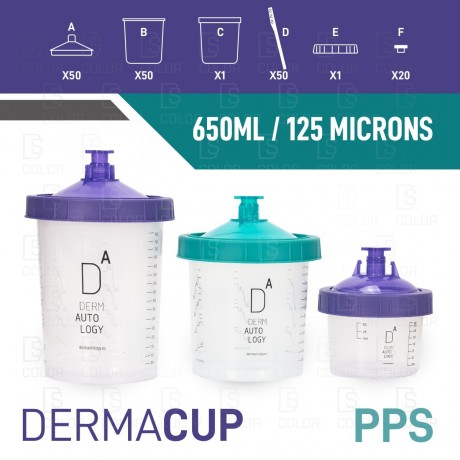 DERMACUP PPS 650ML 125MICRONS