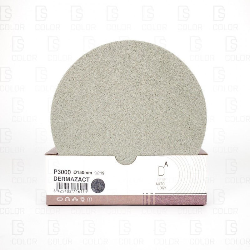 DS Color-DERMAZACT ABRASIVOS-DERMAUTOLOGY DISCO DERMAZACT P3000 150mm (UNIDAD)