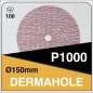 DERMAUTOLOGY DISQUES ABRASIFS MULTI-TROUS DERMAHOLE 150MM P1000 (100u)