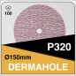 DERMAUTOLOGY DISCHI ABRASIVI MULTIFORO DERMAHOLE 150MM P320 (100u)
