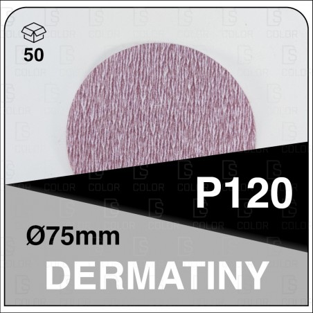 DS Color-DERMATINY DISCOS 75MM.-DERMAUTOLOGY DISCO ABRASIVO DERMATINY 75MM P120 (50u)