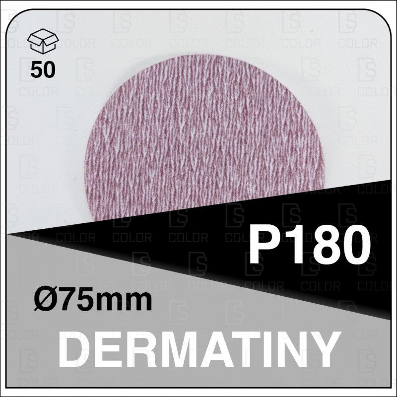 DS Color-DERMATINY DISCOS 75MM.-DERMAUTOLOGY DISCO ABRASIVO DERMATINY 75MM P180 (50u)