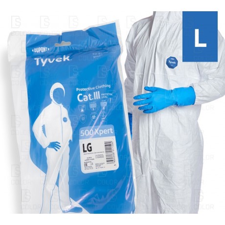 MONO TYVEK 500 DUPONT WITH HOOD SIZE L